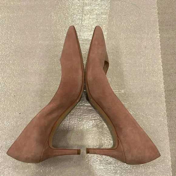 [US7.5/EU37.5]Vince Camuto Tanela Blush Pink Suede  Pointed Toe Pump 3”Heels - Picture 4 of 8